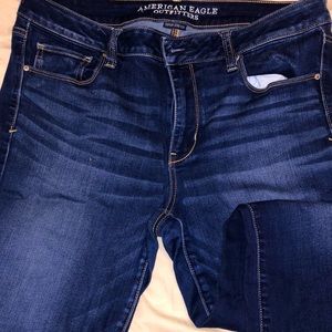 American Eagle Dark Wash Blue SuperStretch Skinny Jeans